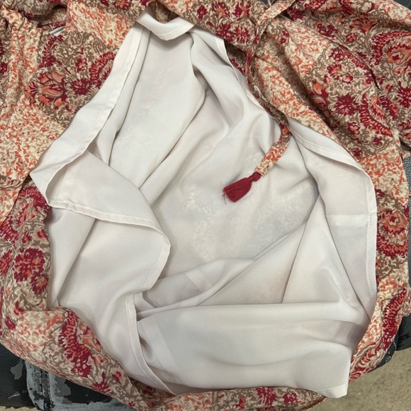 Madewell Silk Cold Shoulder Women's Dress in Watercolor Paisley Print Size Med - Picture 4 of 10